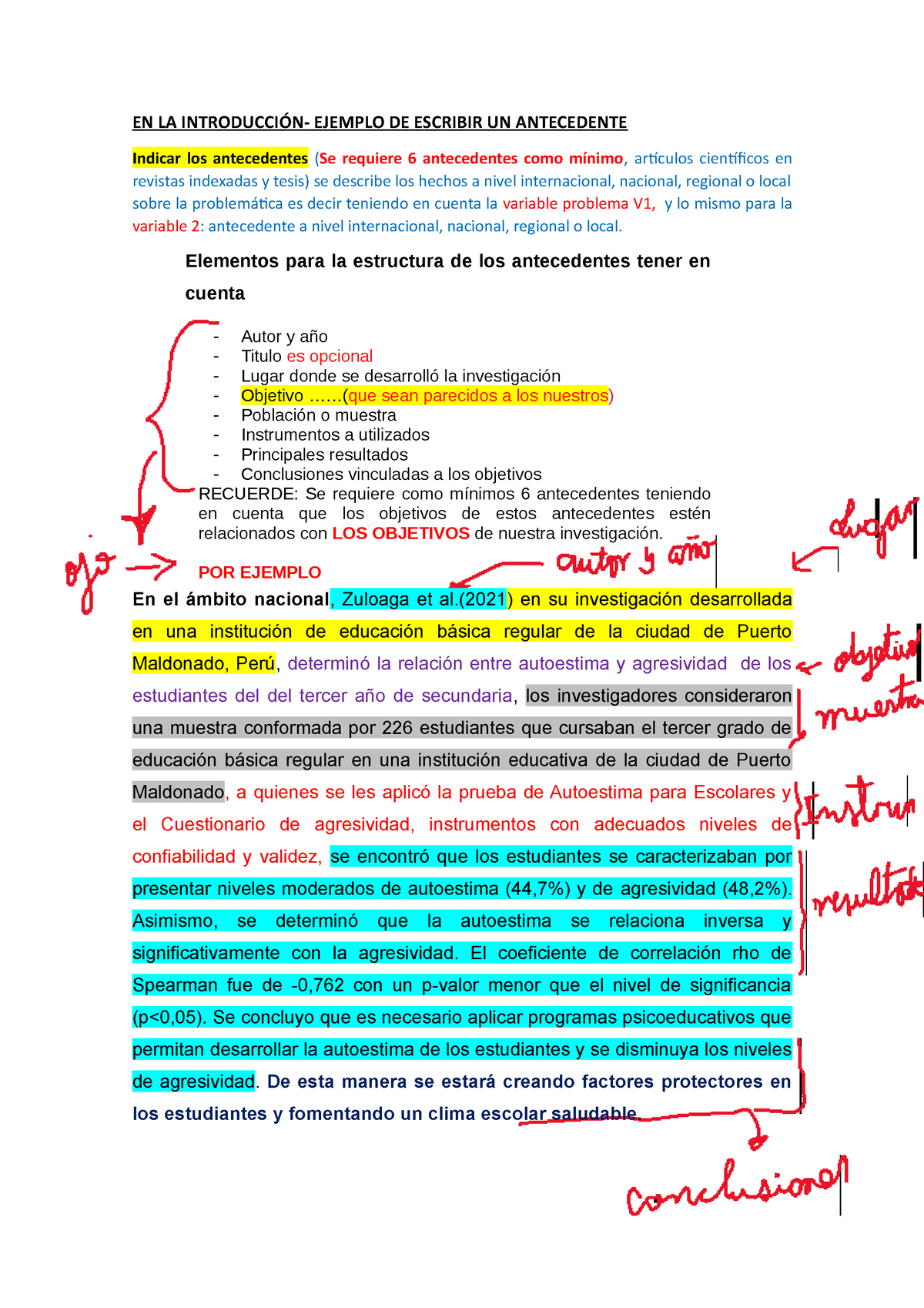 Ejemplo De Como Redactar Un Antecedente - EN LA INTRODUCCIÓN- EJEMPLO ...