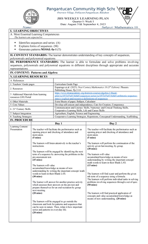 DLL English 4 Q2 W4 - wewe - GRADES 1 to 12 DAILY LESSON LOG School ...