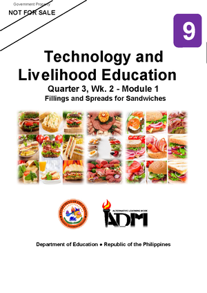 Tle9 Q3 Mod - N/a - 9 N OT Technology And Livelihood Education QUARTER ...