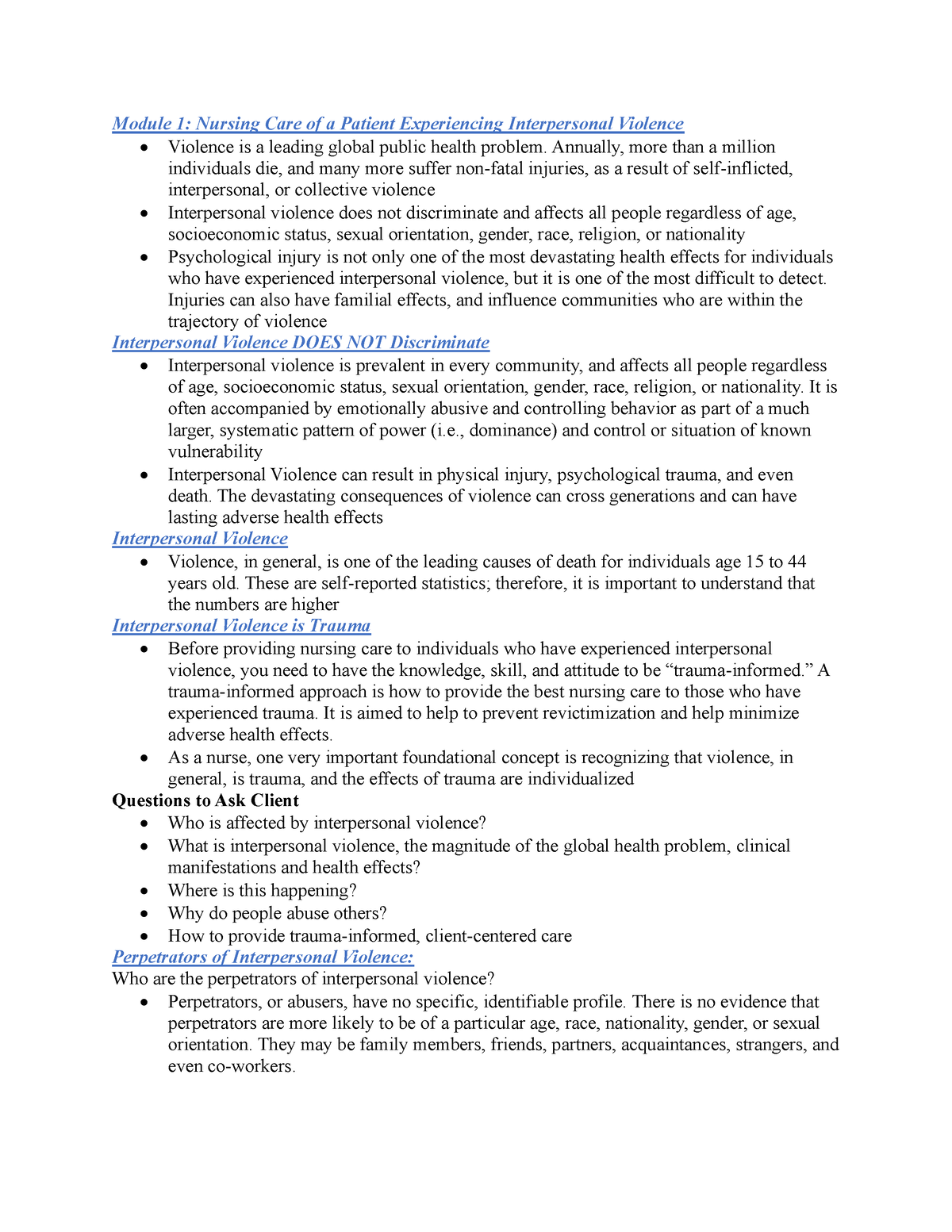 NR326 Wk 7 Edapt - Lecture - Module 1: Nursing Care Of A Patient ...