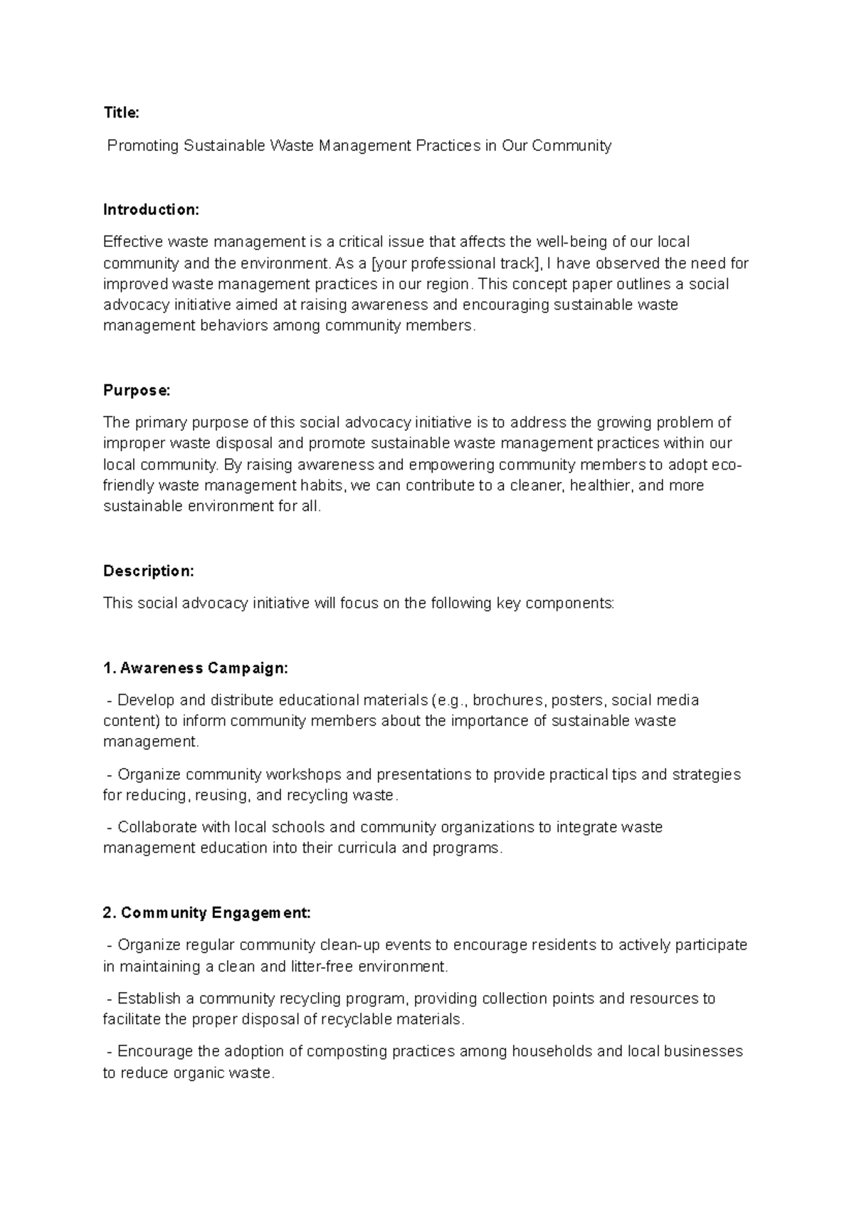 E-Tech - about - Title: Promoting Sustainable Waste Management ...