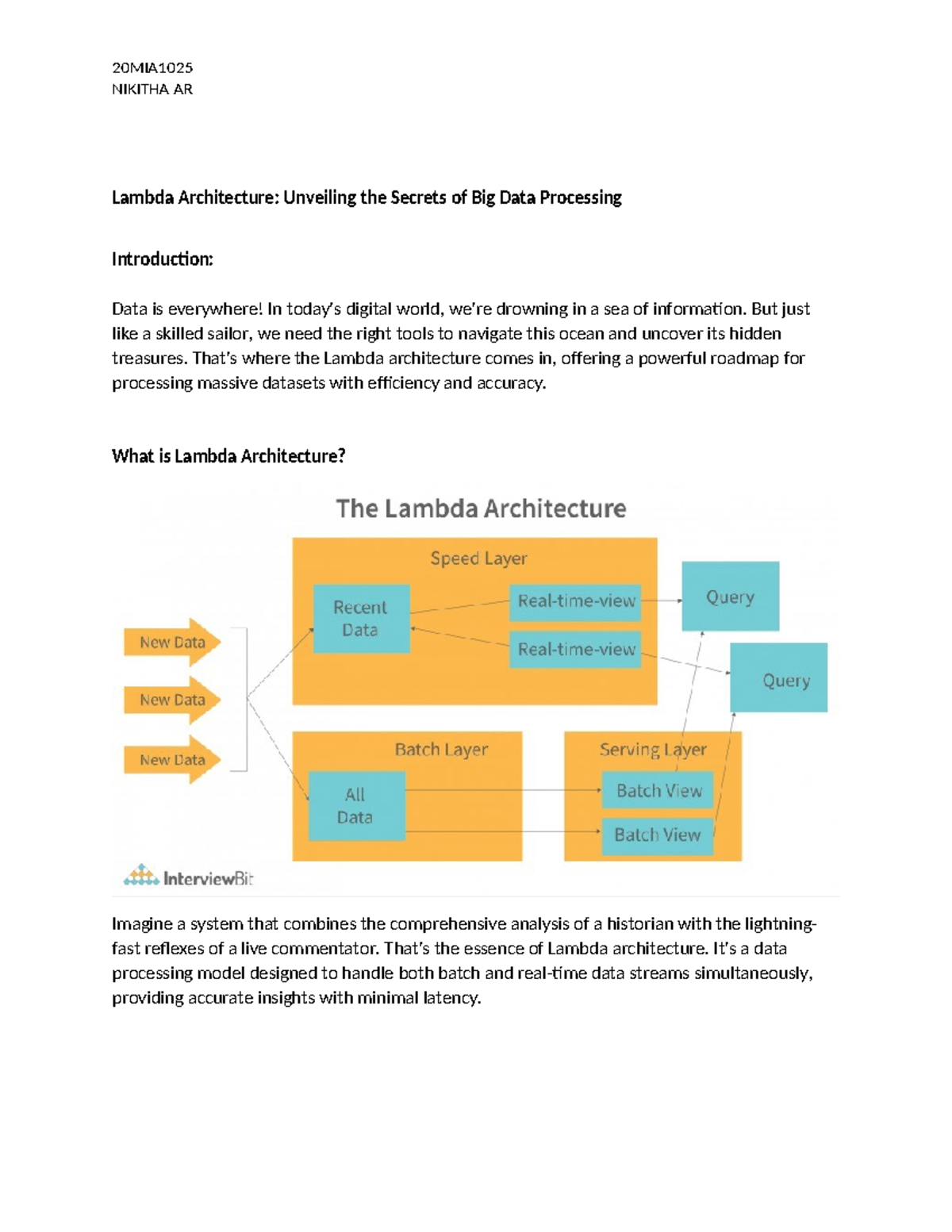 Lambda Architecture - But just like a skilled sailor, we need the right ...