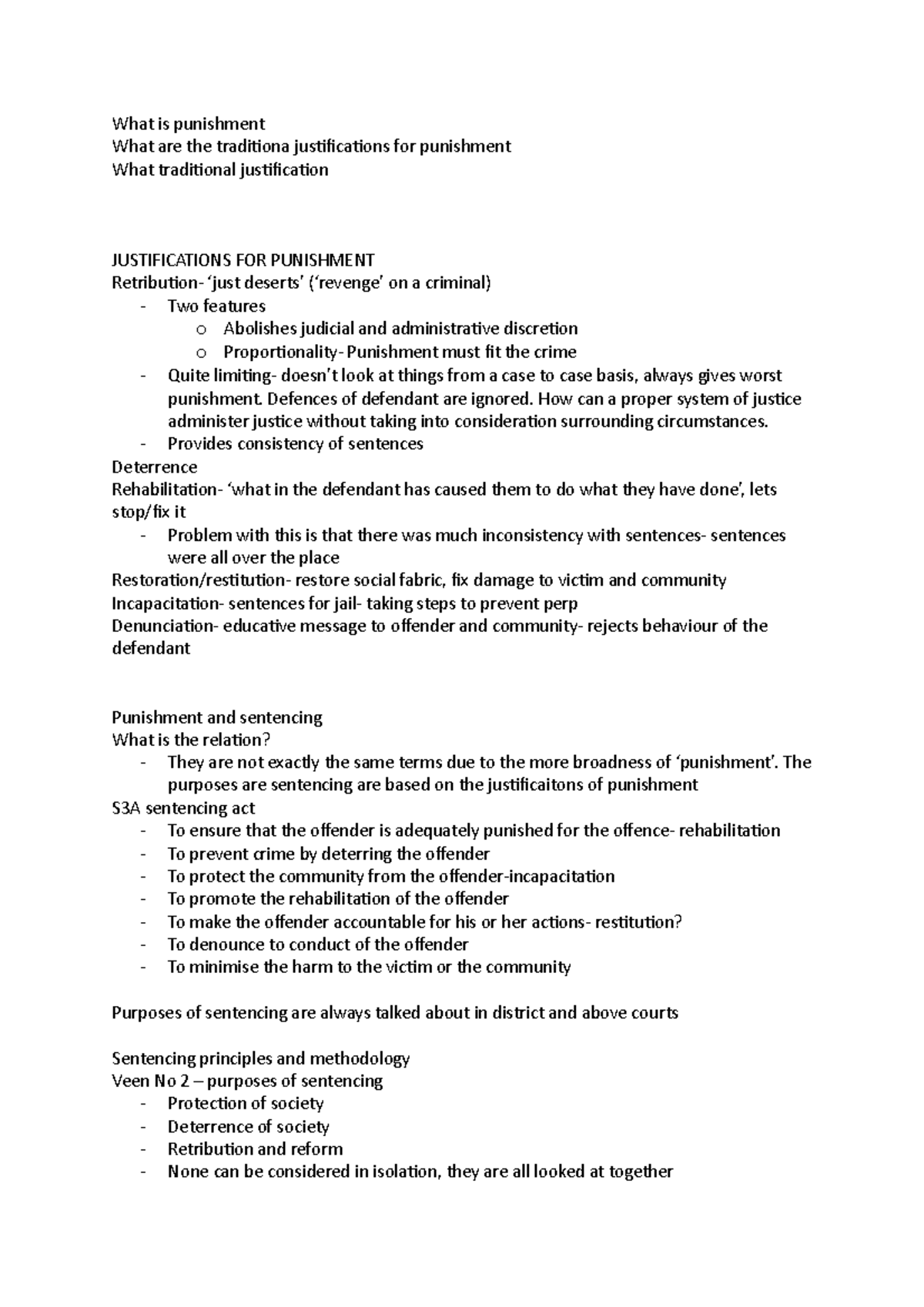 11-sentencing and punishment - What is punishment What are the ...