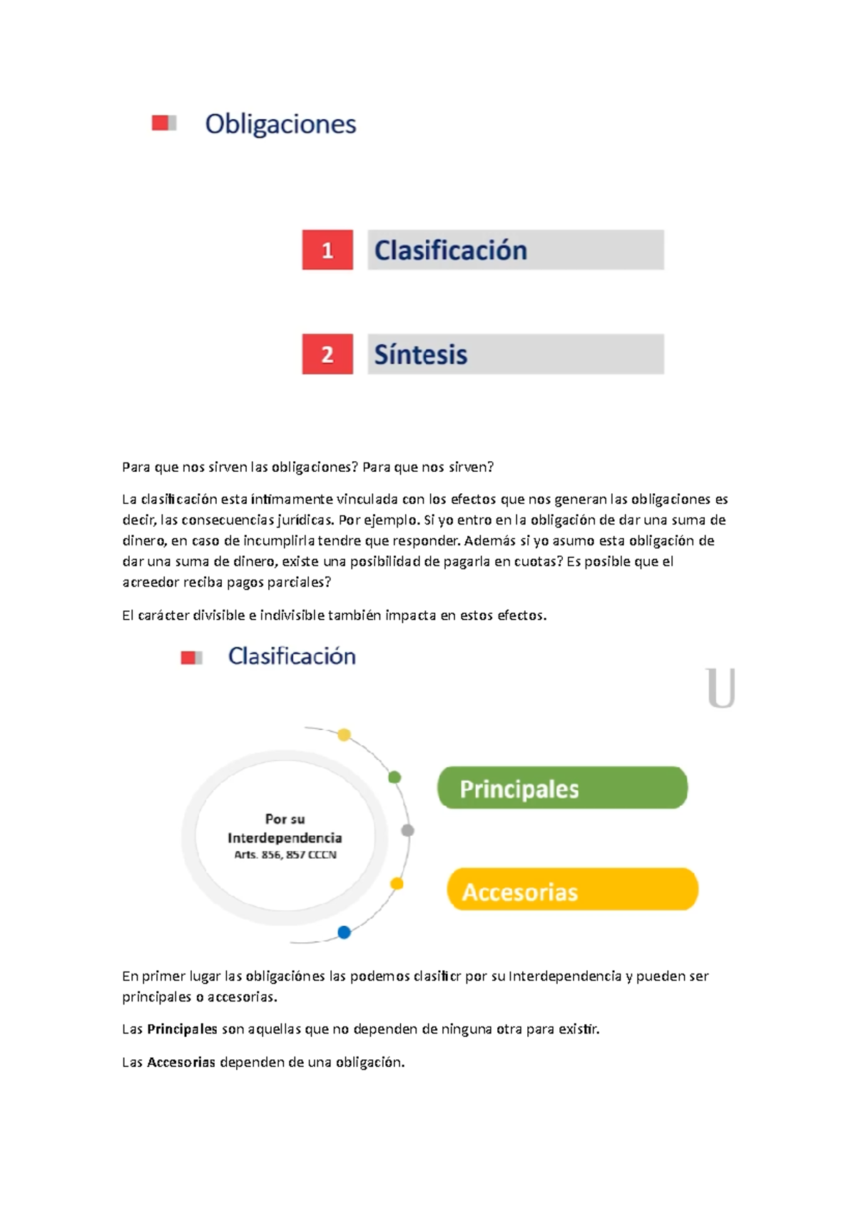 Clase 02 A - Clasificación De Las Obligaciones - Para Que Nos Sirven ...