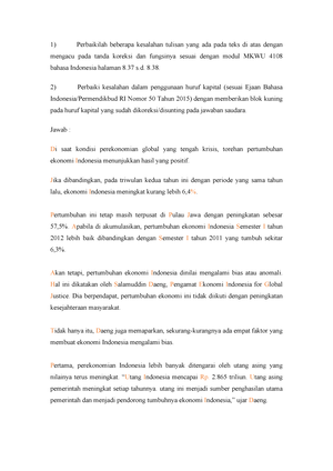 Tugas 2 Bahasa Indonesia - TUGAS 2 BAHASA INDONESIA UT BOGOR NAMA ...