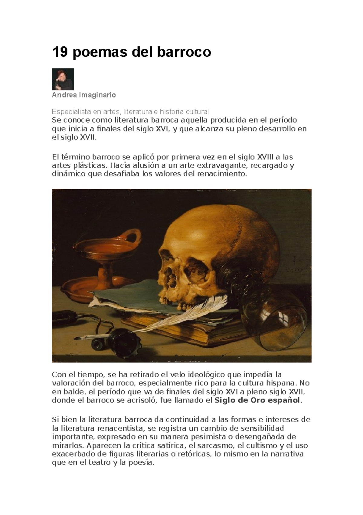 Poemas Sobre O Barroco - BINKEDU