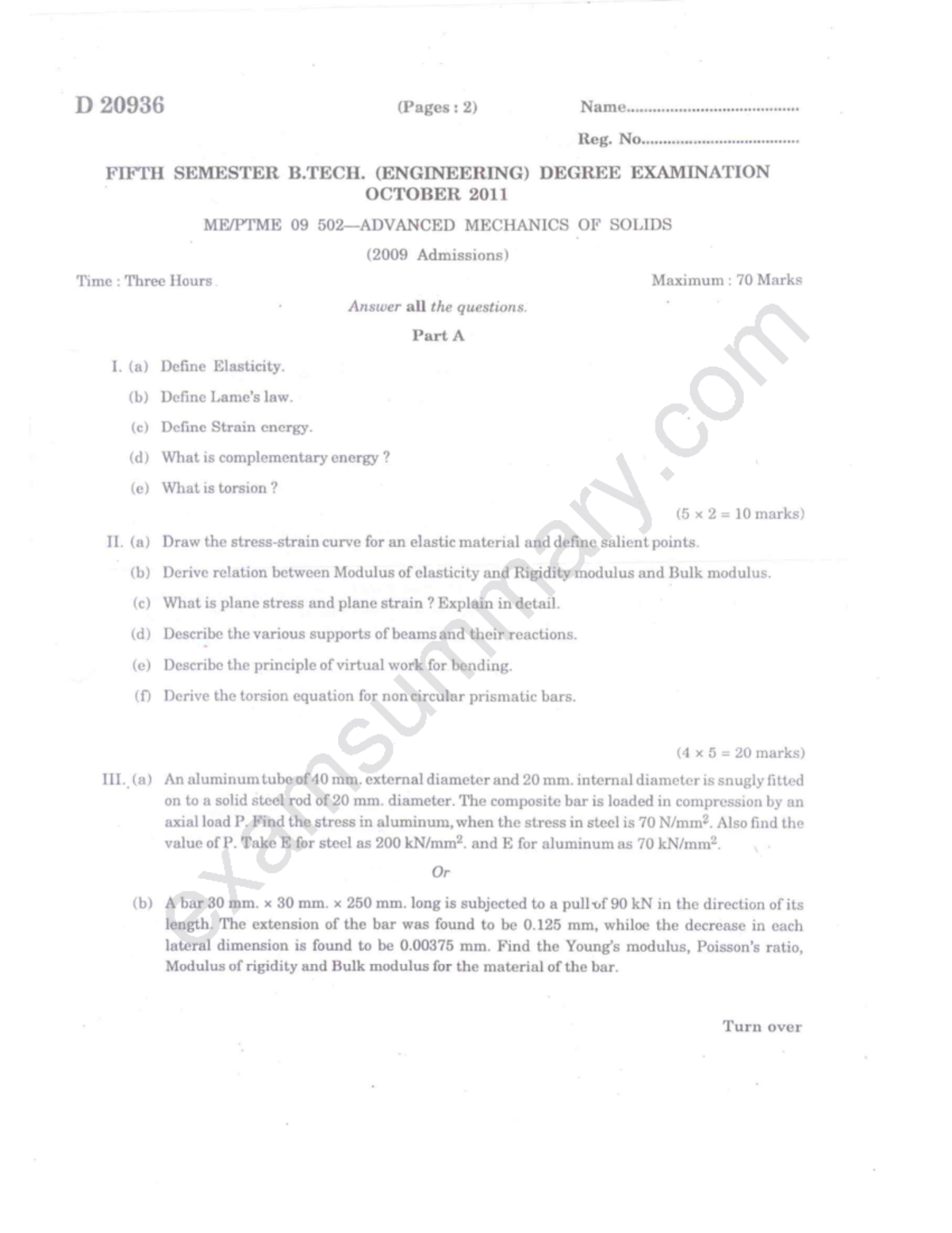 Me09 502 advanced mechanics of solids 2011 - Mechanical Engineering ...