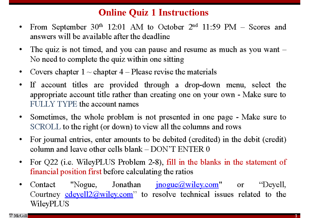 Online Quiz 1 WileyPLUS Problem 28), fill in the blanks in the