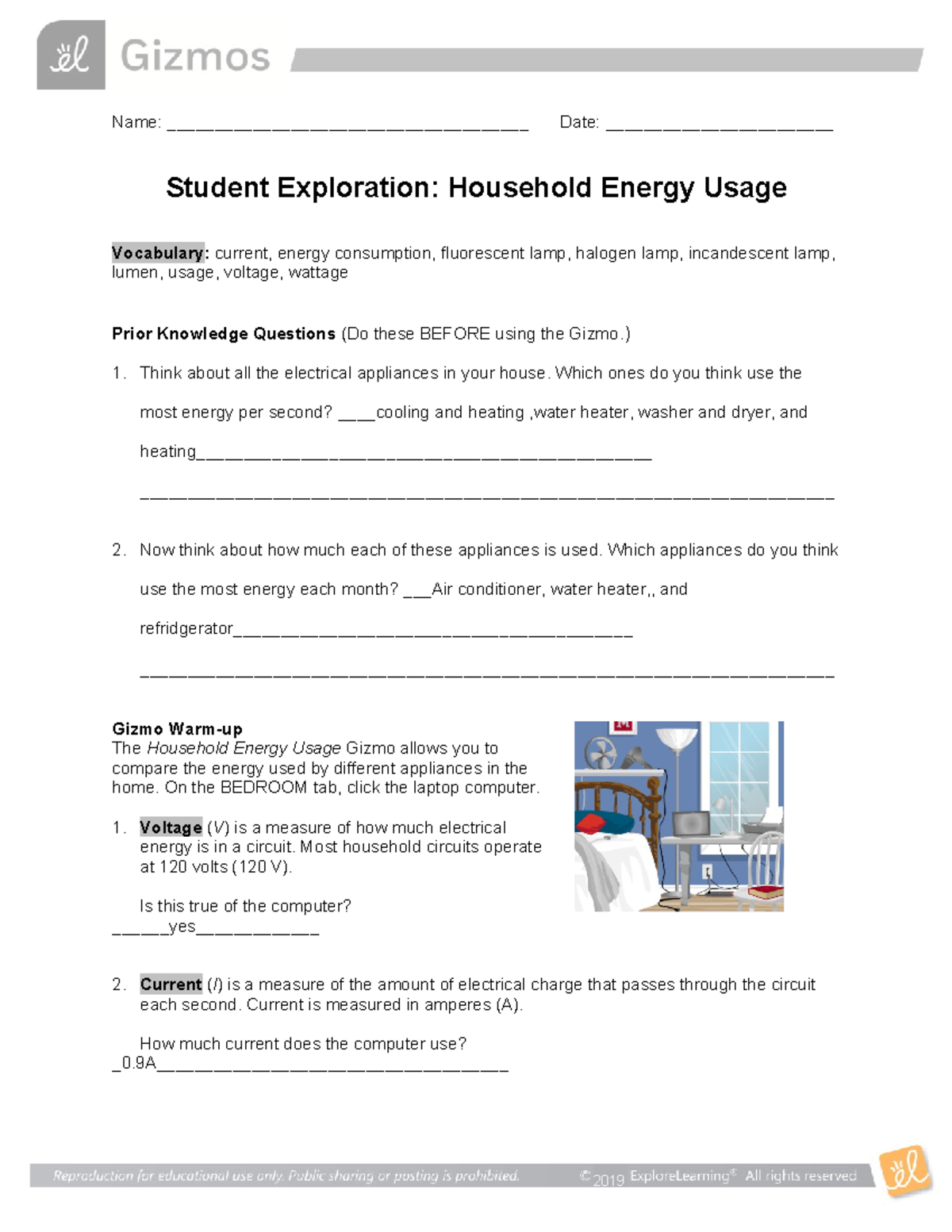 Electric Household Energy SE Gizmo Name