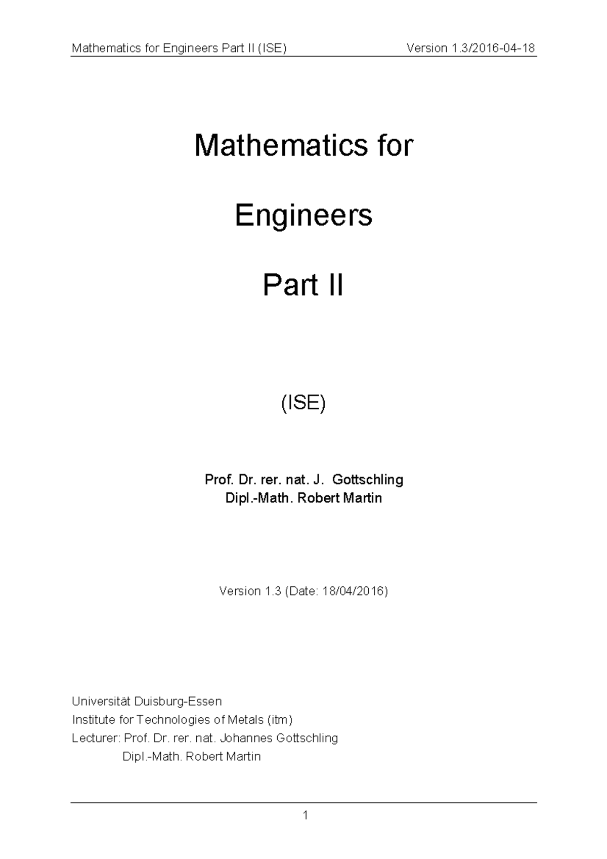 Ise Mathematics 2 Studocu