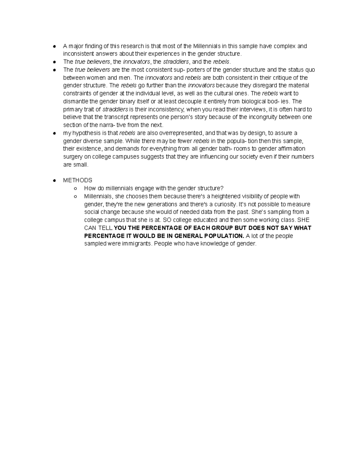 Gender paper answers - A major finding of this research is that most of ...