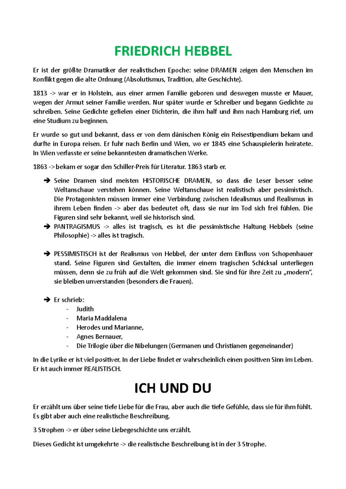 Ich Und Du Friedrich Hebbel Gedichtanalyse