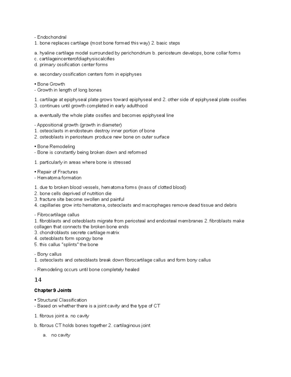 Anatomy Notes 23 - Endochondral Bone Replaces Cartilage (most Bone 
