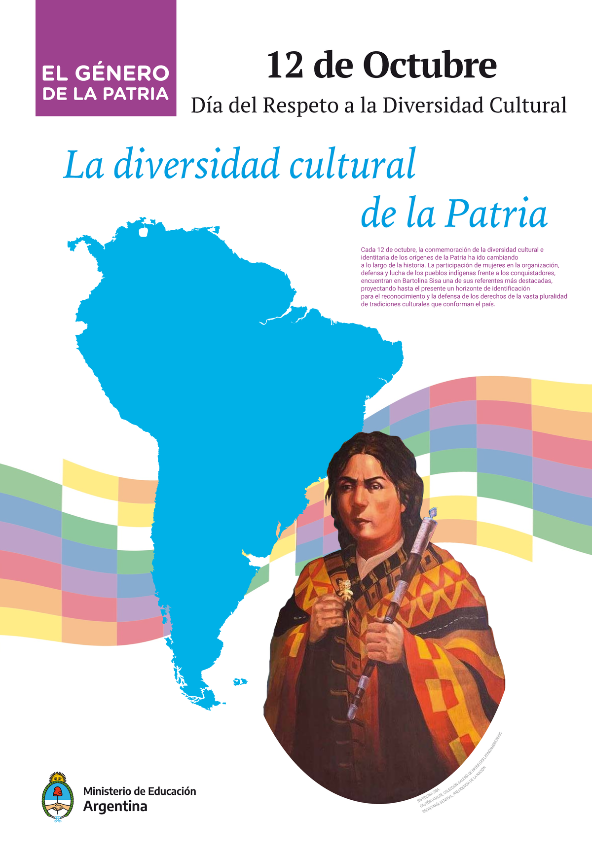 Afiche 12 de Octubre Final - EL GÉNERO DE LA PATRIA Día del Respeto a ...