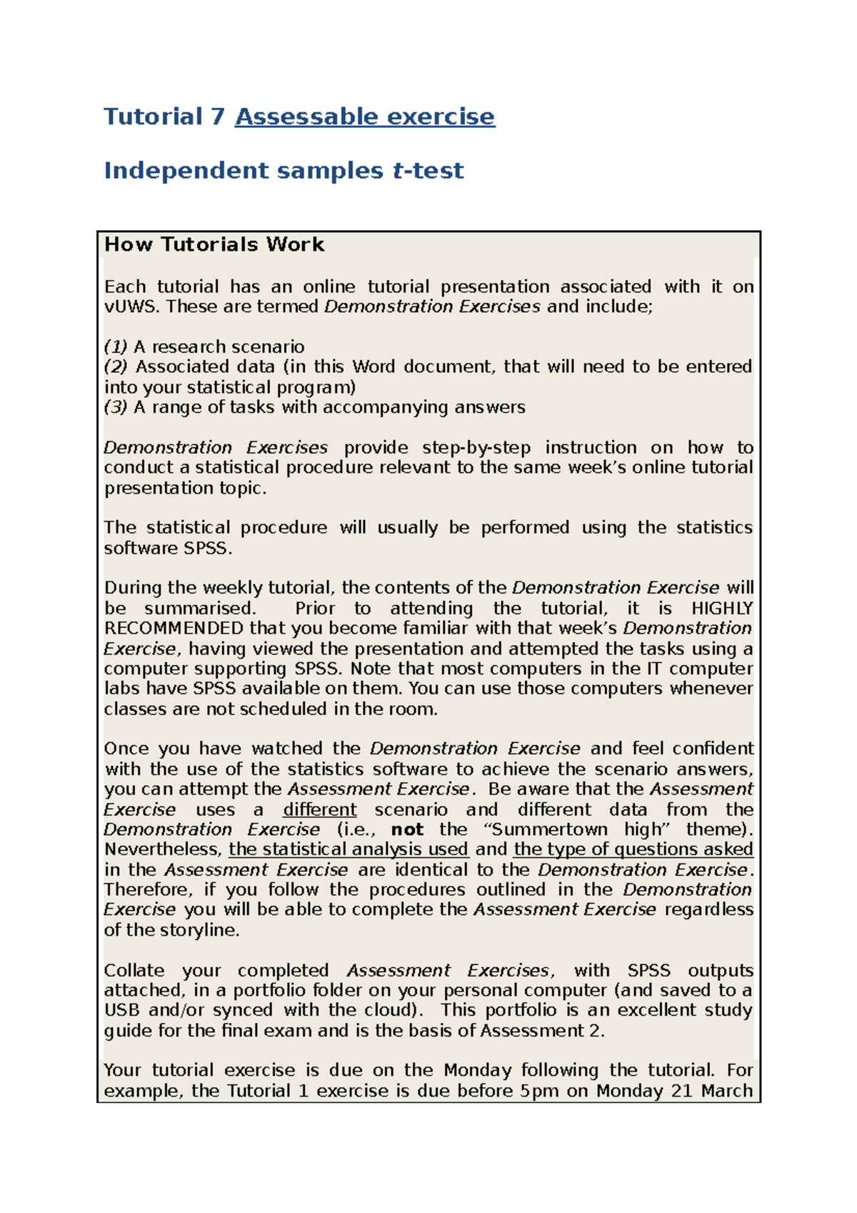 2022 Tutorial 7 Assessment Exercise (17514806) - Tutorial 7 Assessable ...