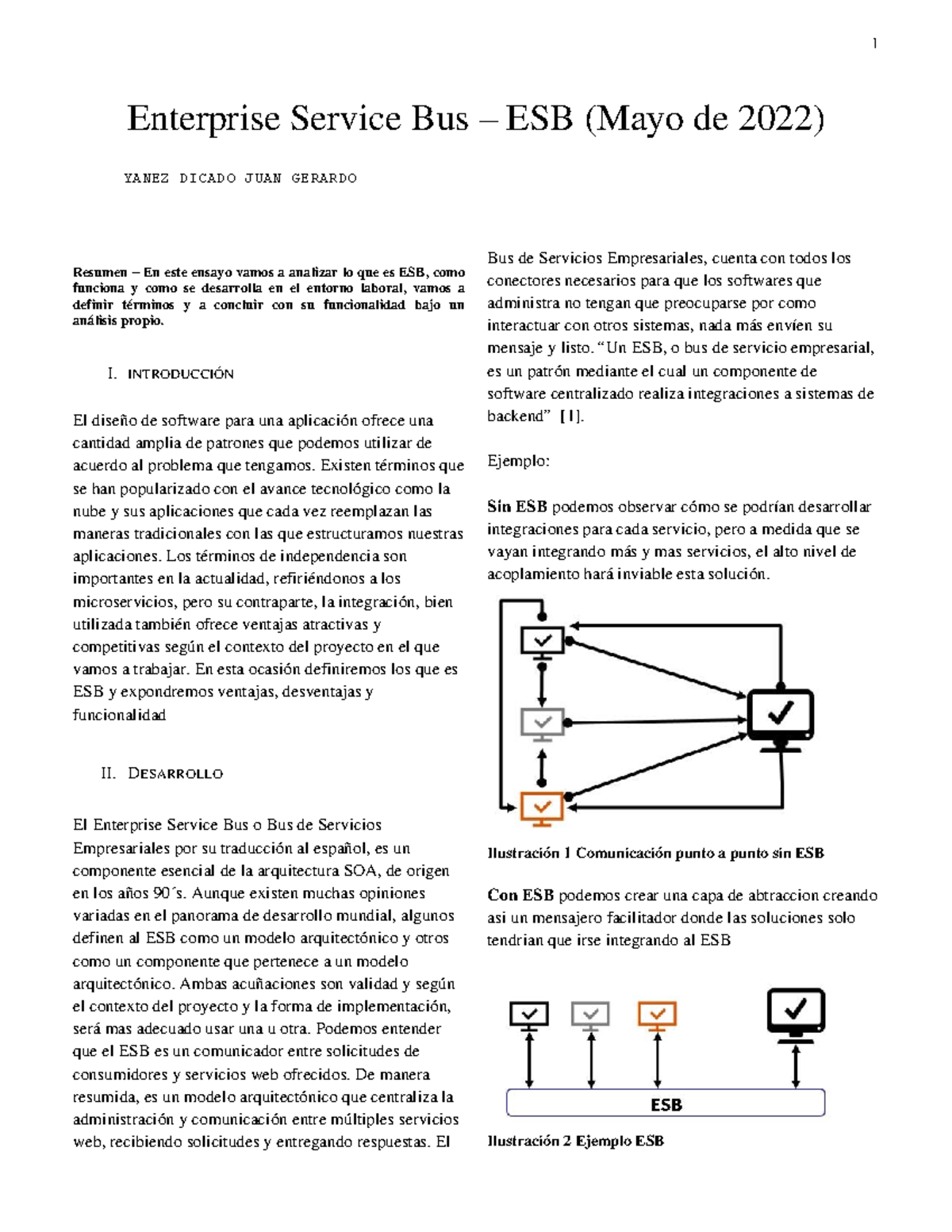 ESB, ¿Que es un ESB? Enterprise Services Bus - 1 Resumen – En este ...