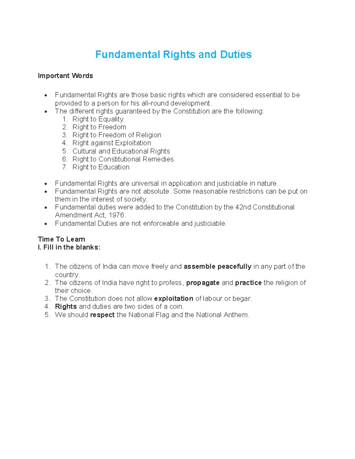 Fundamental Rights And Duties - Ncertbooksolutions Fundamental Rights ...