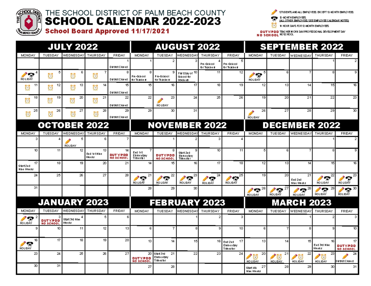 2223 Calendar balls STUDENTS AND ALL EMPLOYEES EXCEPT 12MONTH