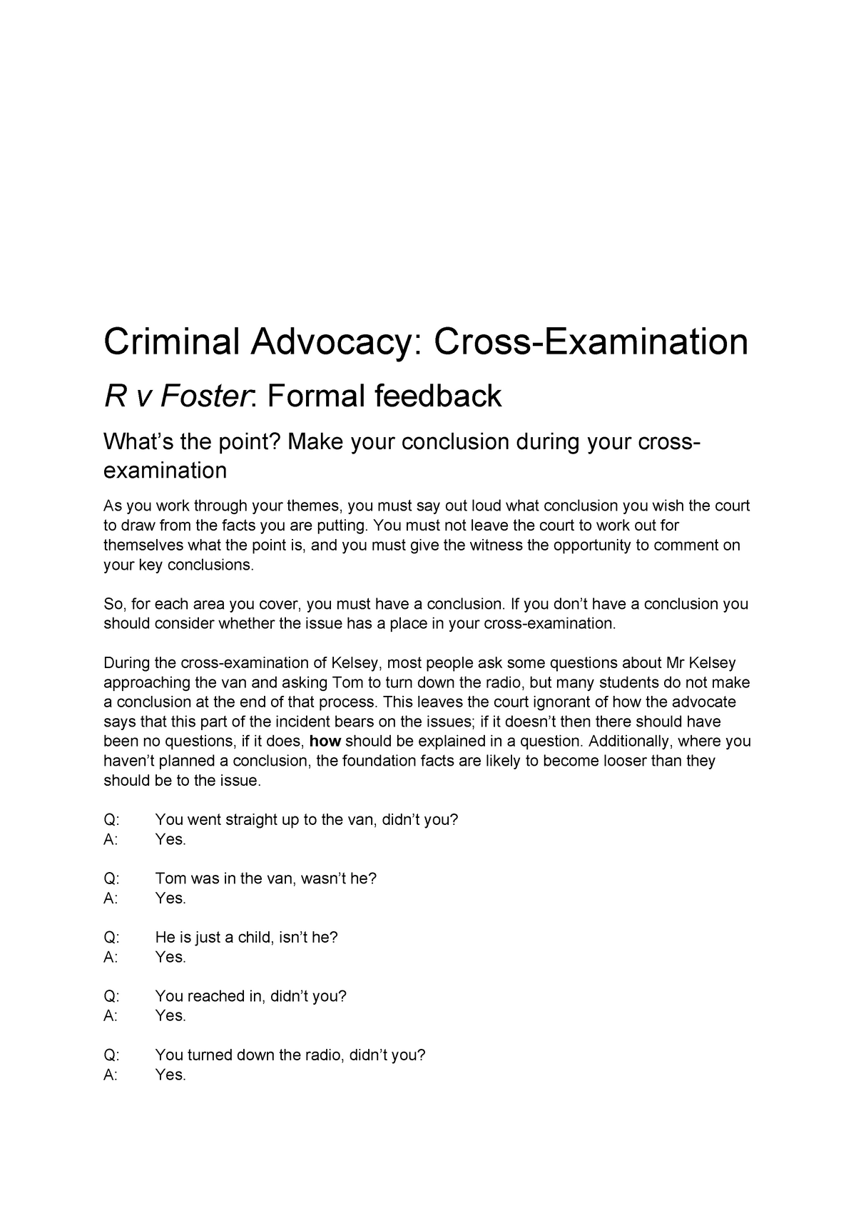 cross-examination-clear-conclusion-questions-r-v-foster-criminal