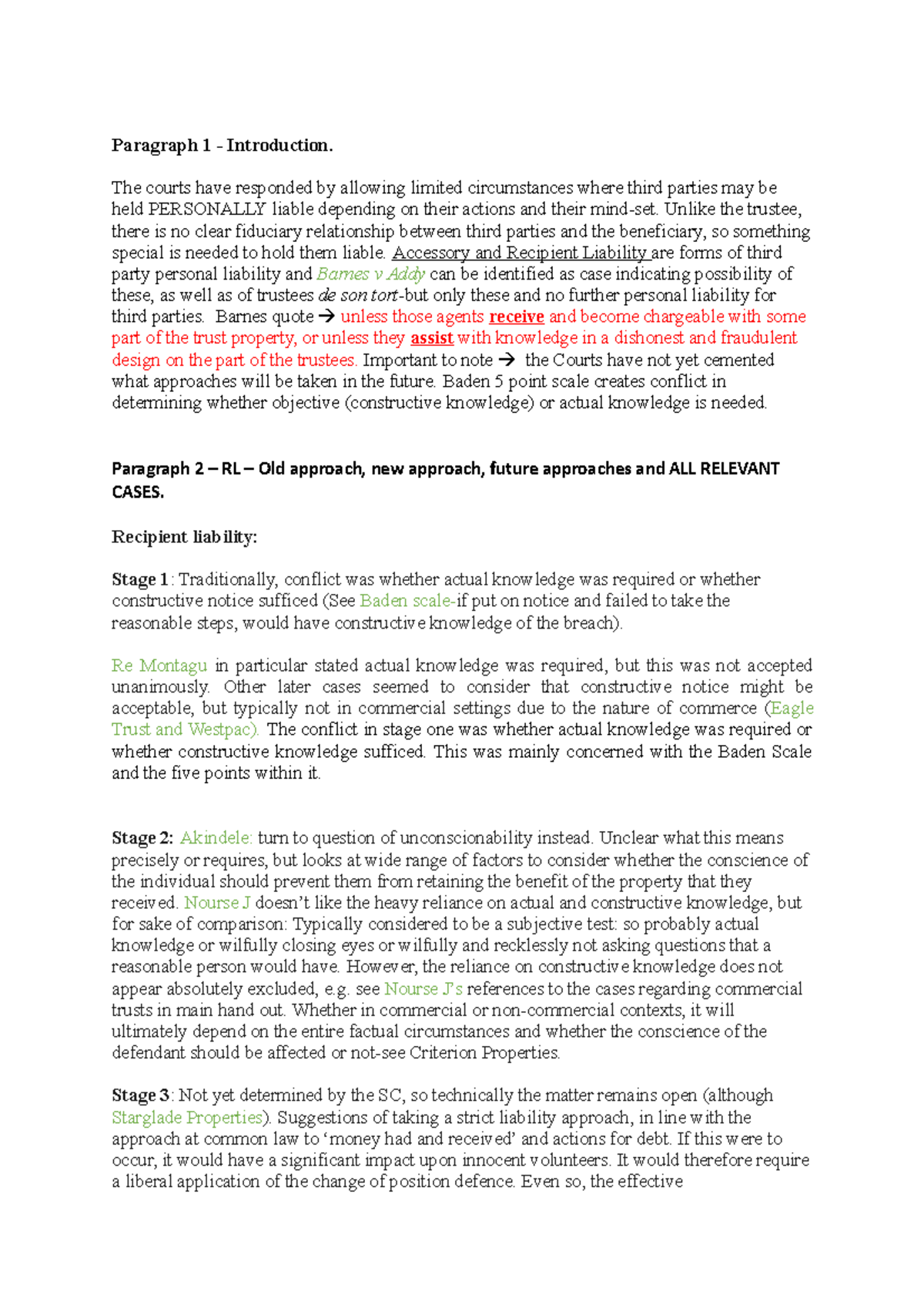 A and R essays - Grade: 85 - Paragraph 1 - Introduction. The courts ...