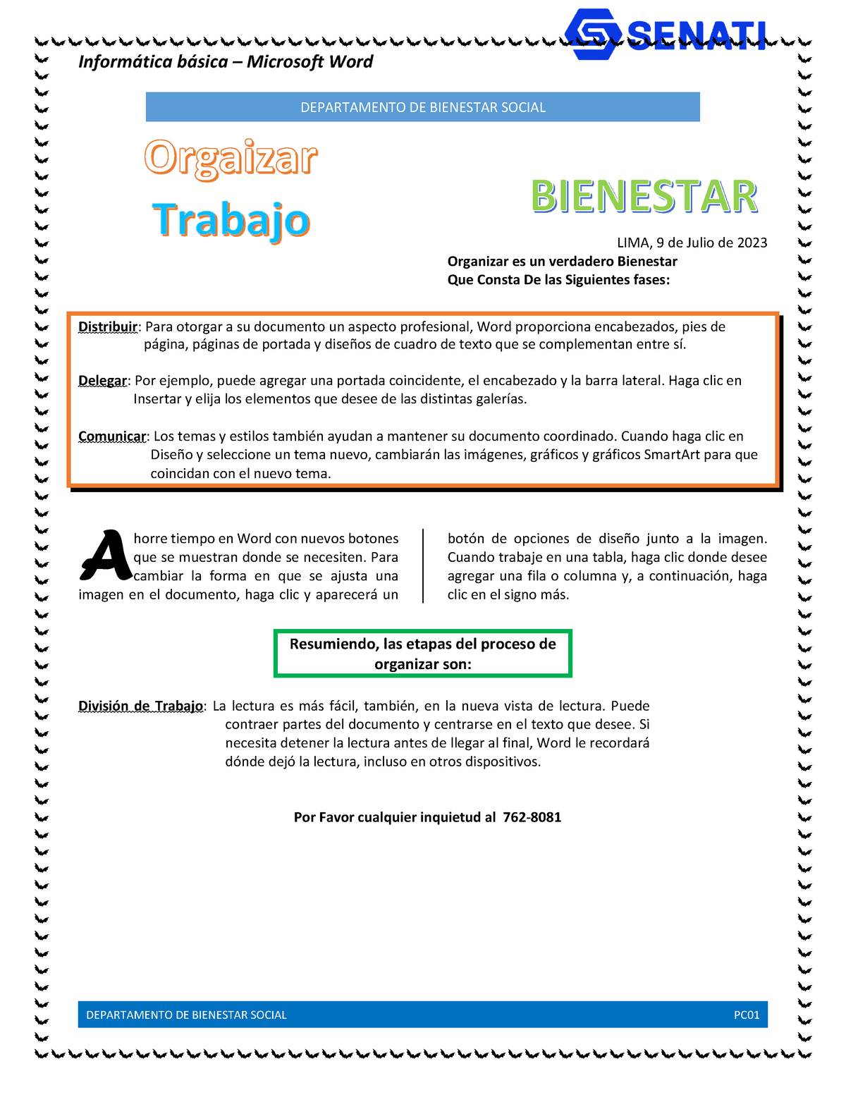 Unidad 5 - Inform·tica B·sica – Microsoft Word DEPARTAMENTO DE ...