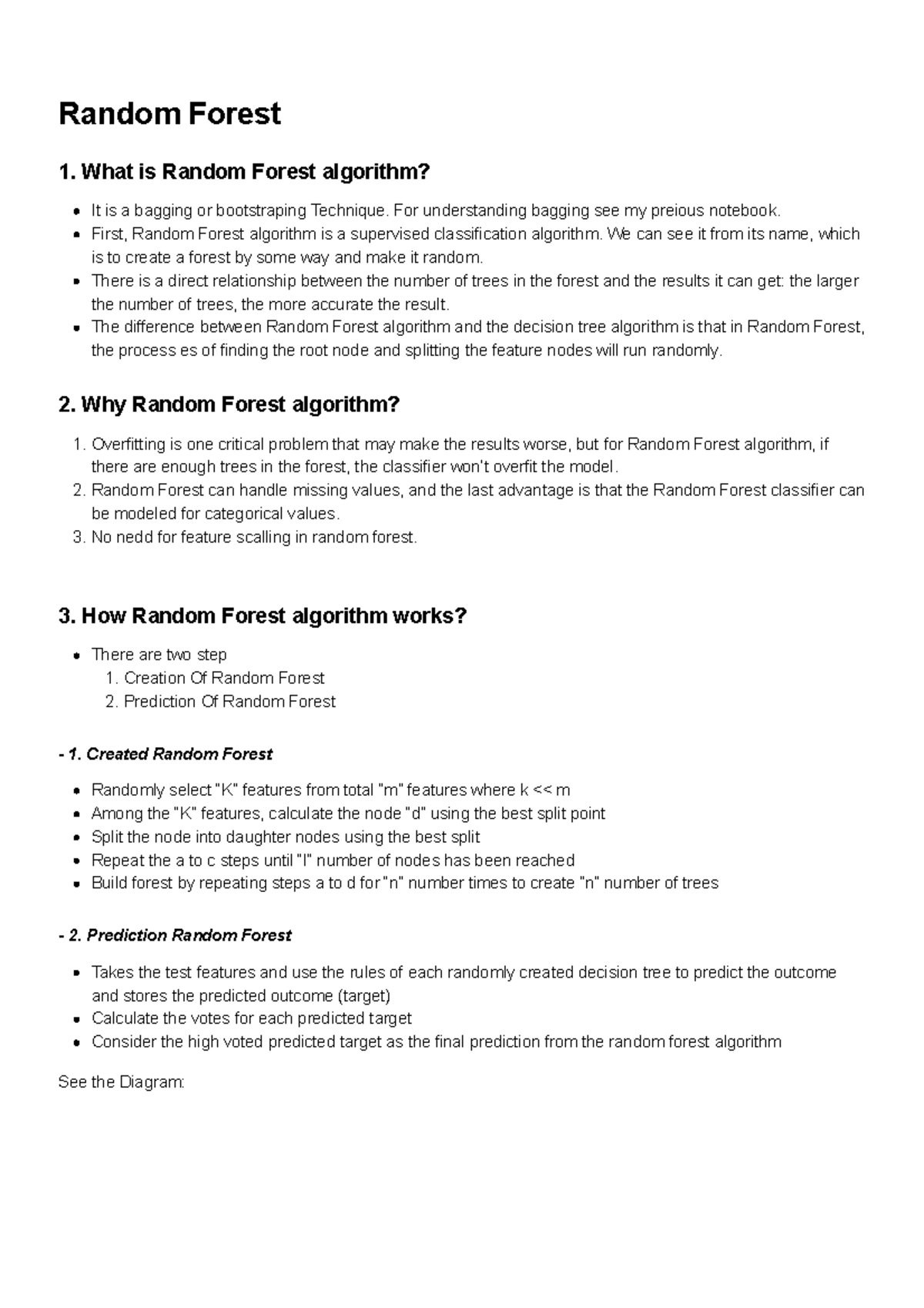 10 random forest algo - this is related to machine learning credits to ...