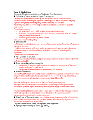 Mass com exam 1 - Mass communication exam 1 study guide - Exam 1 ...