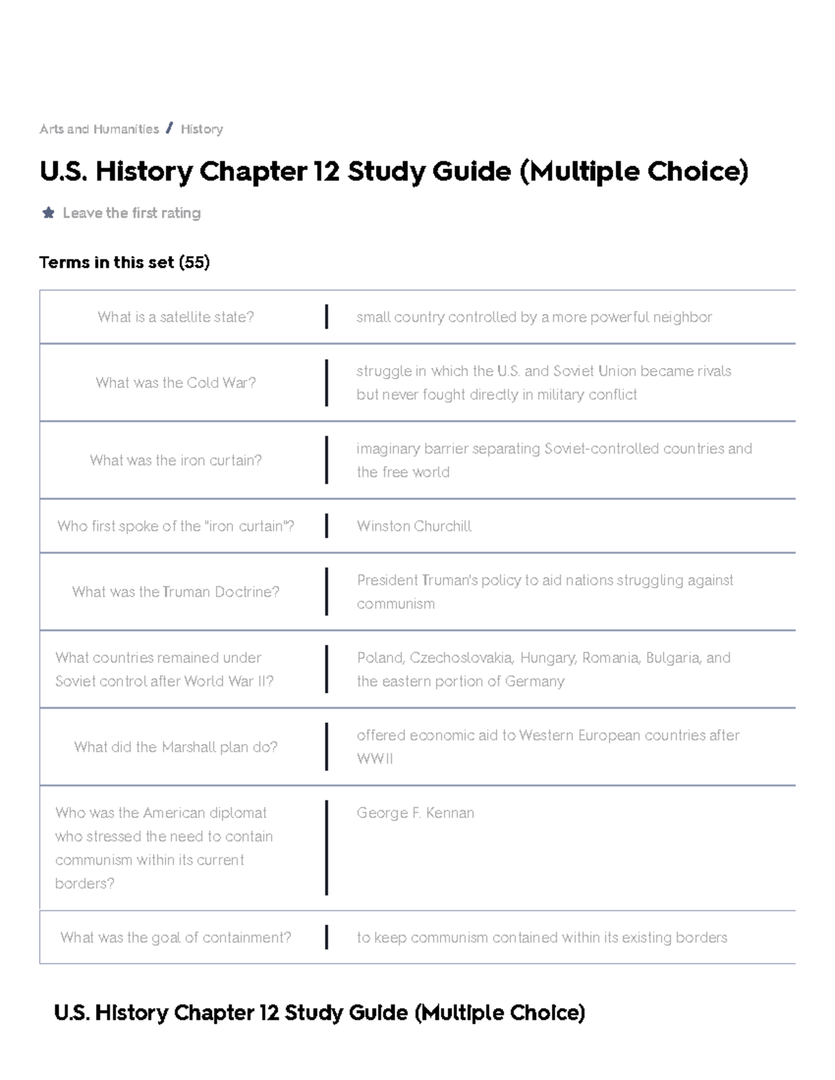 U.S. History Chapter 12 Study Guide (Multiple Choice) Flashcards ...