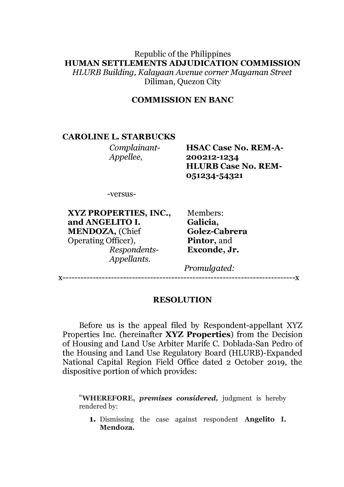 sample-decision-republic-of-the-philippines-human-settlements