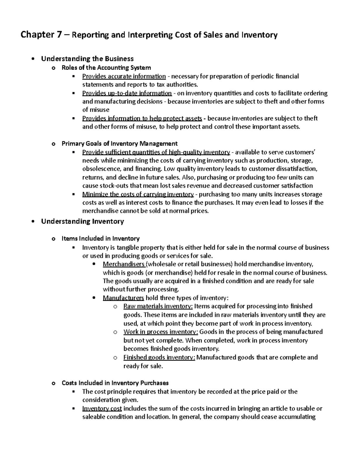 BU127 6-12 Chapters - Final Reading Notes - Chapter 7 – Reporting And ...