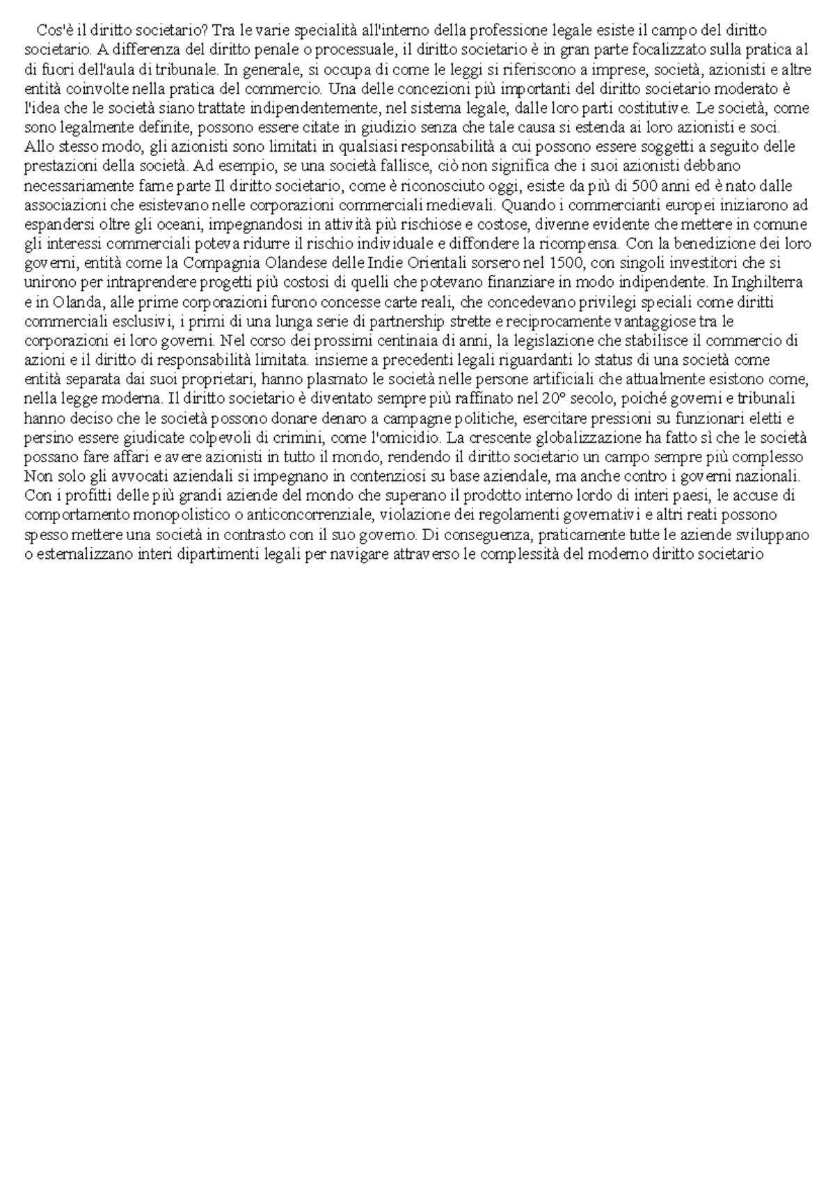 Traduzione corporate law Cos'è il diritto societario? Tra le varie