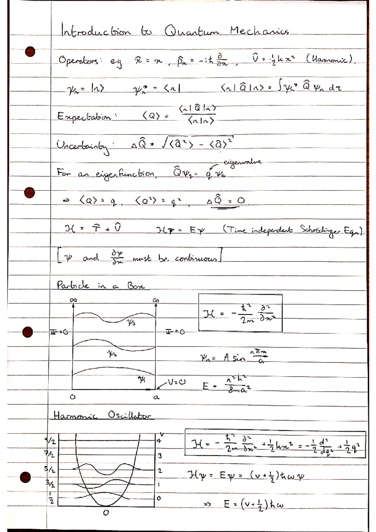 Course A _ Introduction To Quantum Mechanics - Studocu