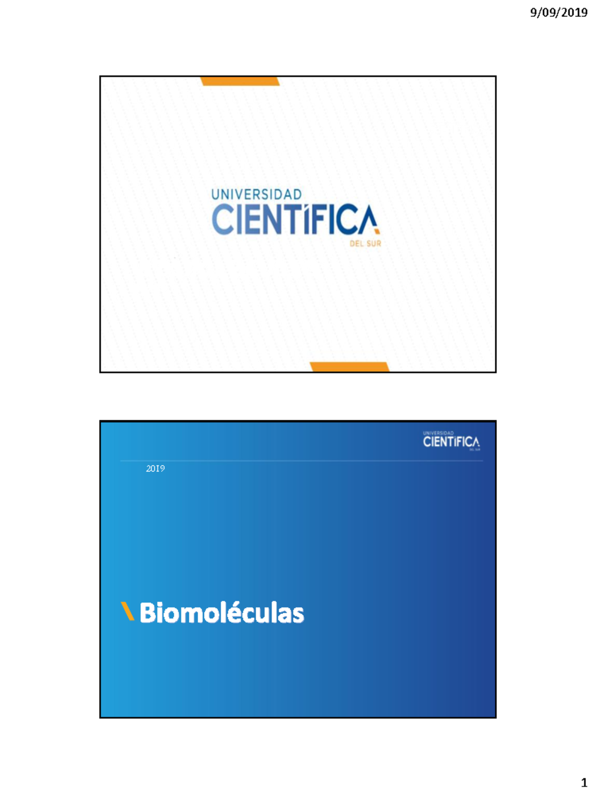 1. Biomoléculas - ... - BIOMOL.. 2019 2019 - II 2019 3 BiomolÈculas ...