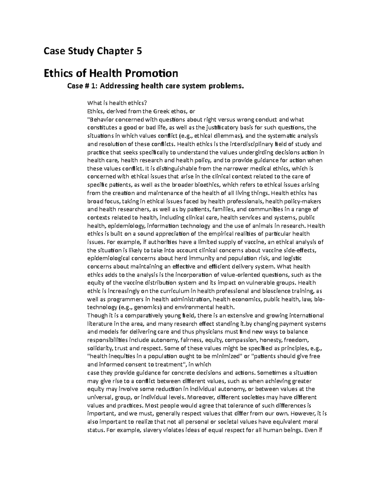 case study public health ethics