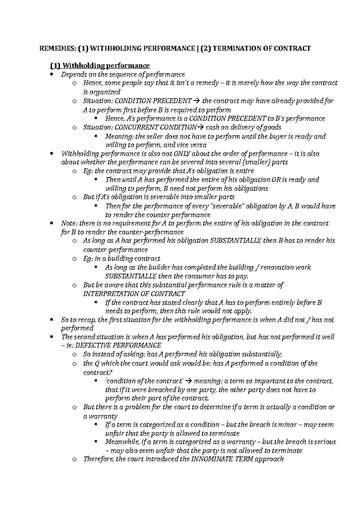 Cancellation Vs Termination Of Contract