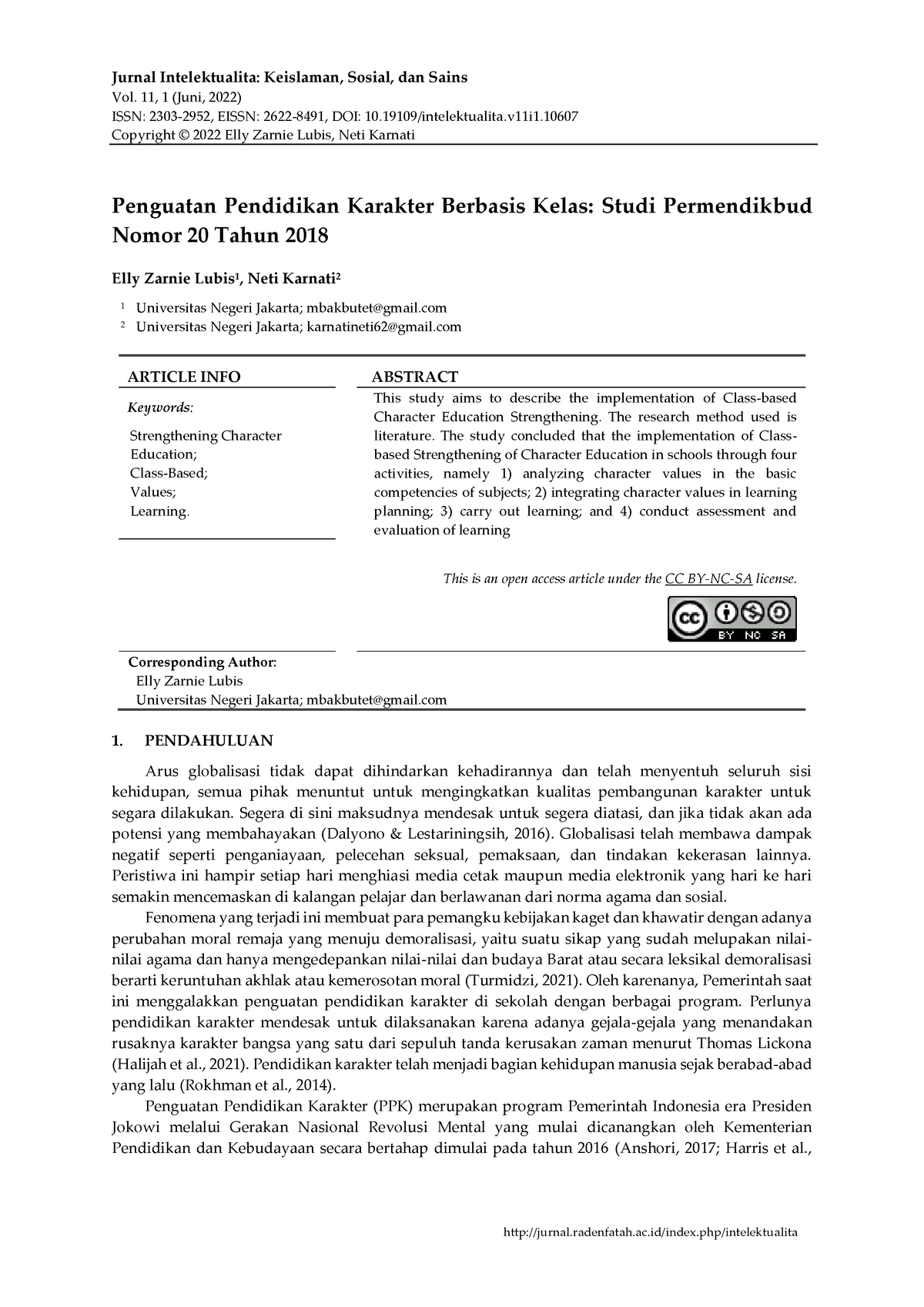 10607 Article Text 40574 1 10 20220903 Jurnal Intelektualita Keislaman Sosial Dan Sains Vol