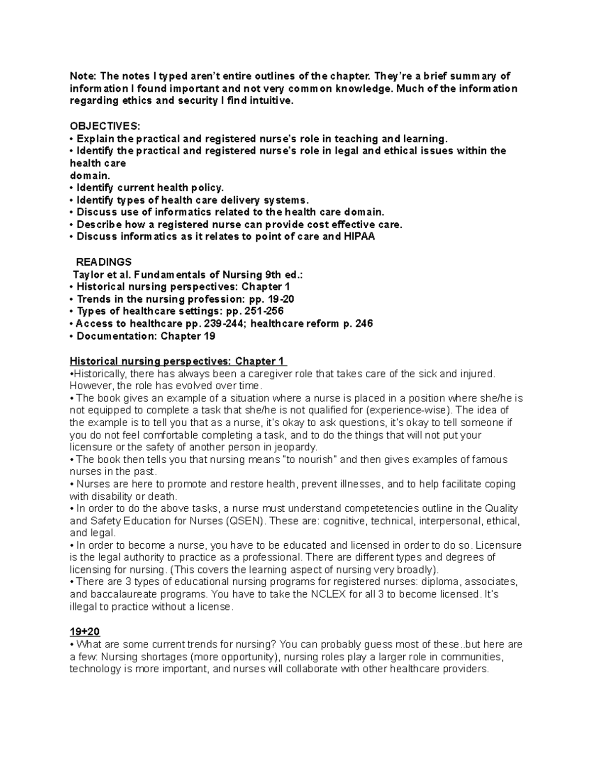 HCDS notes from readings - Note: The notes I typed aren’t entire ...