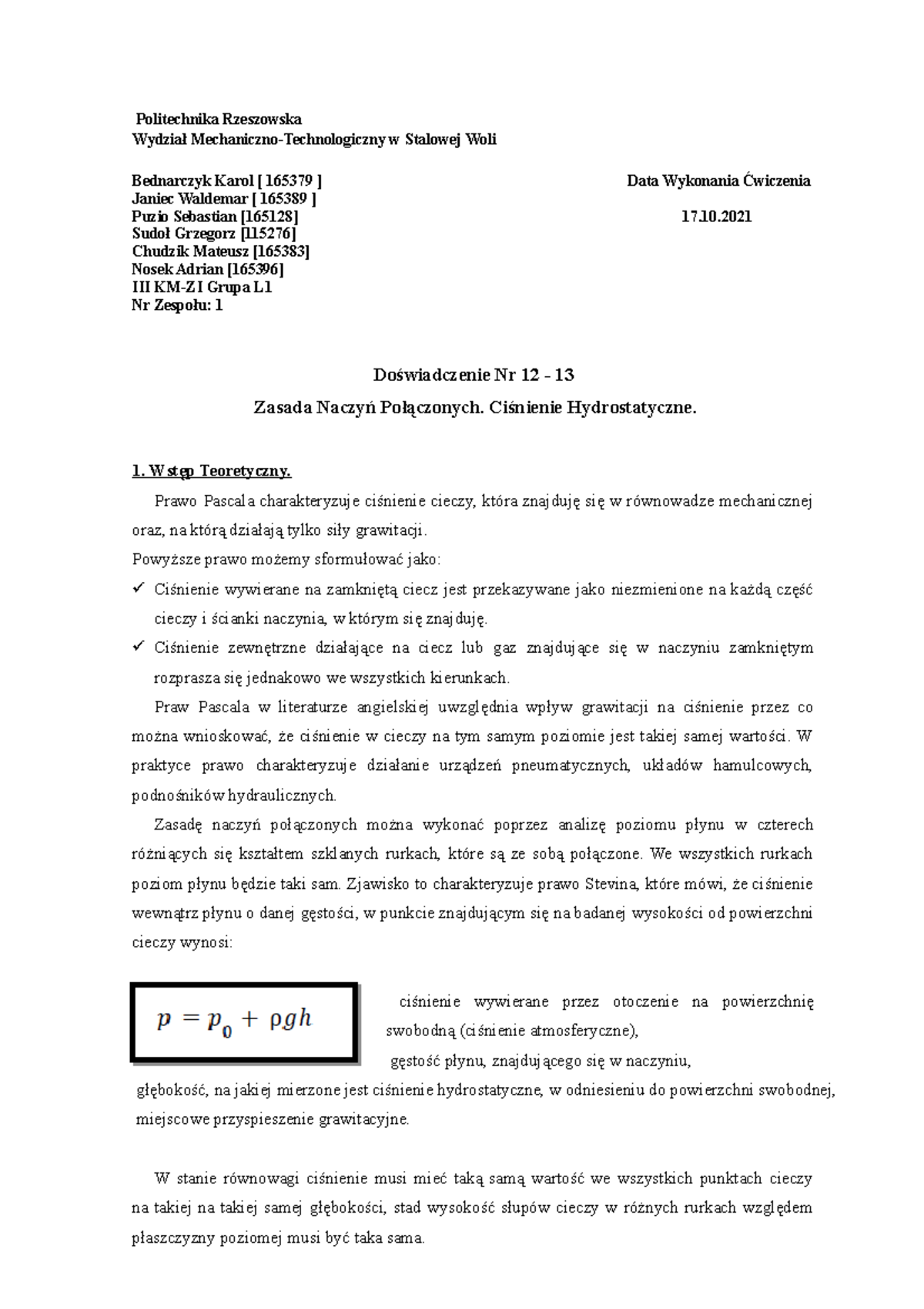 Sprawozdanie-12 I 13 - Sprawozdanie Z Zajęć Laboratoryjnych Z ...