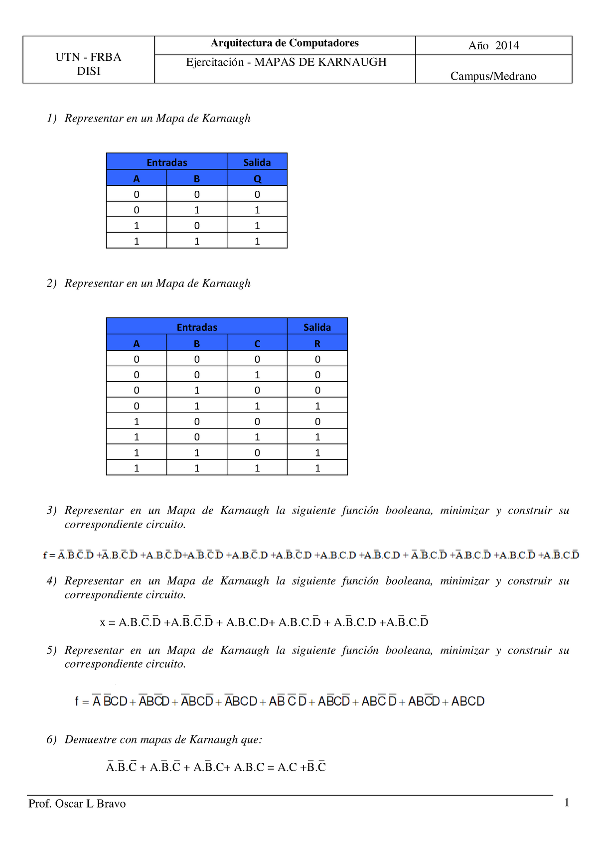 Ejercicios De Mapas DE Karnaugh UTN FRBA DISI Ejercitaci N MAPAS   Thumb 1200 1698 
