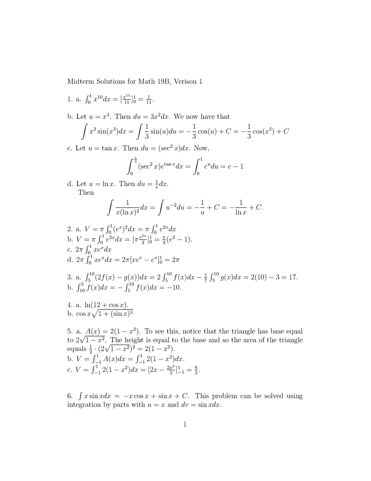 Math 19b Fall 14 Midterm Exam Studocu