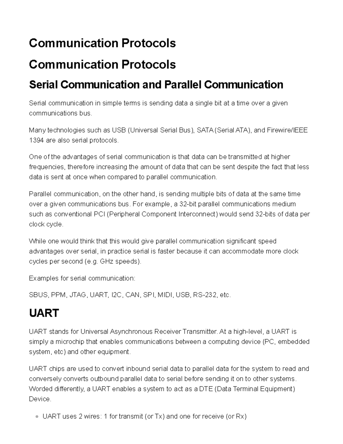 Communication Protocols - Communication Protocols Communication ...