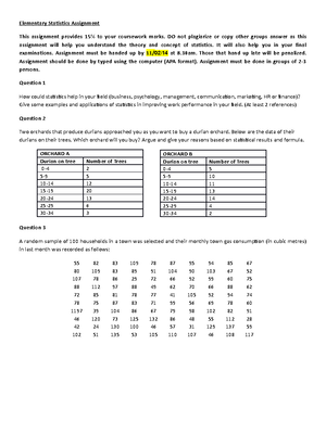 Elementary Statistics Some review questi - Elementary Statistics Some ...