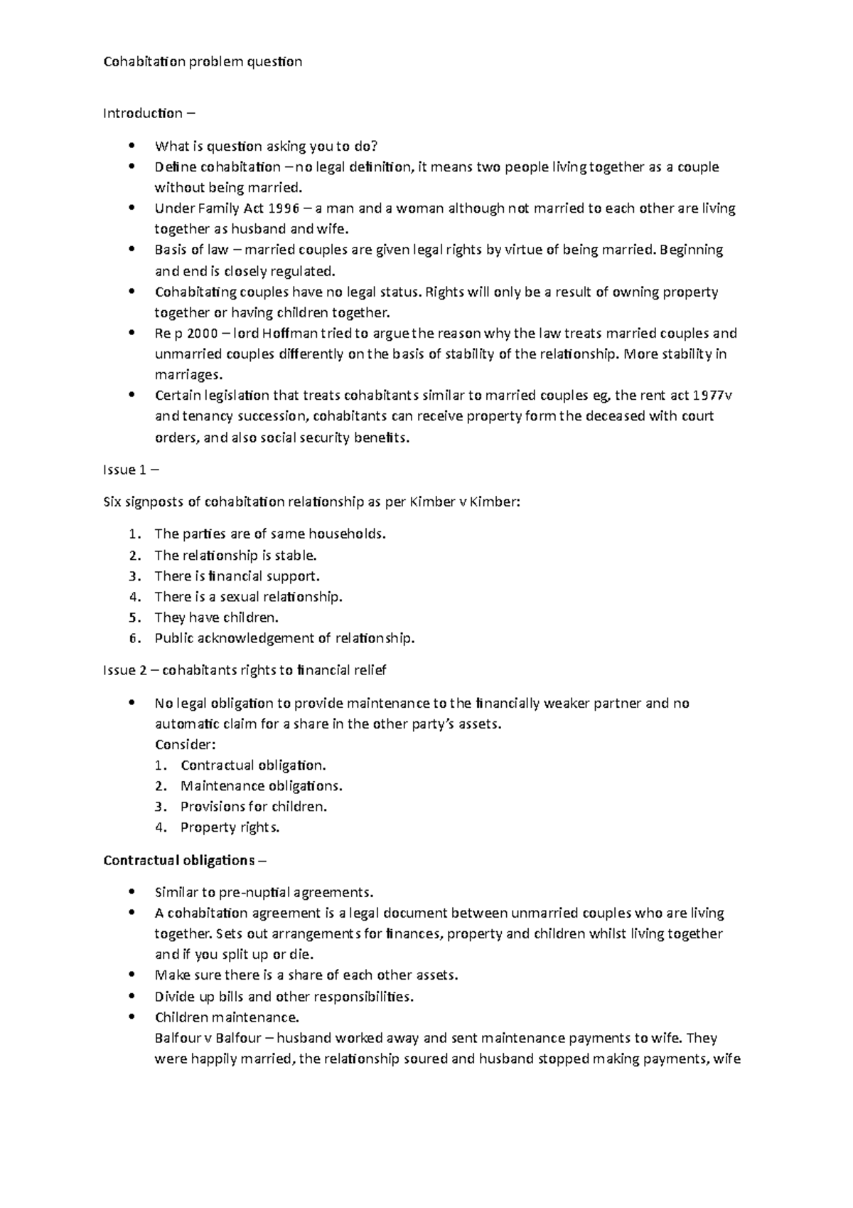 Problem question layout for cohabitiation - Introduction – What is ...