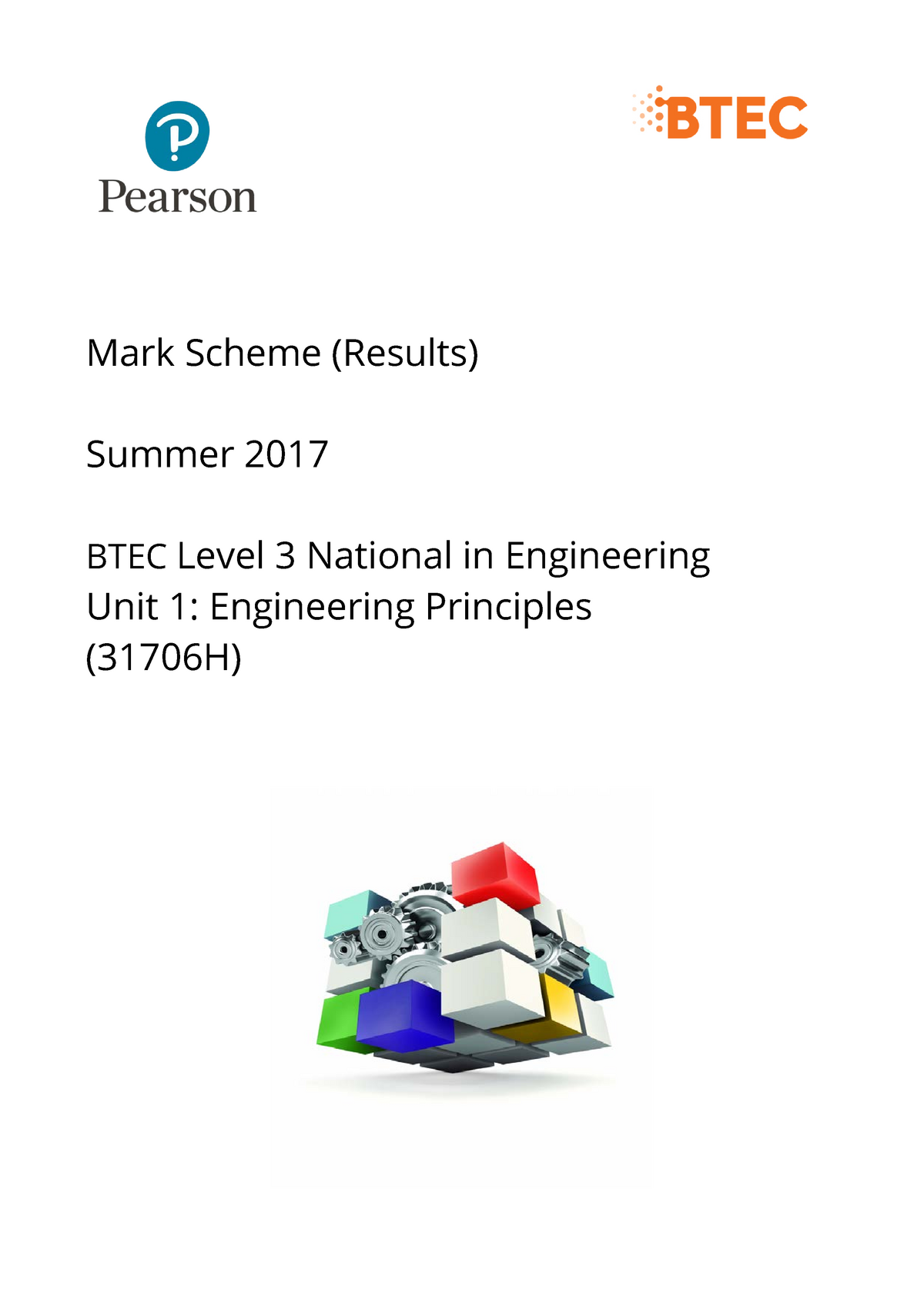 BTEC National Level 3 UNIT 1 Markscheme - Mark Scheme (Results) Summer ...