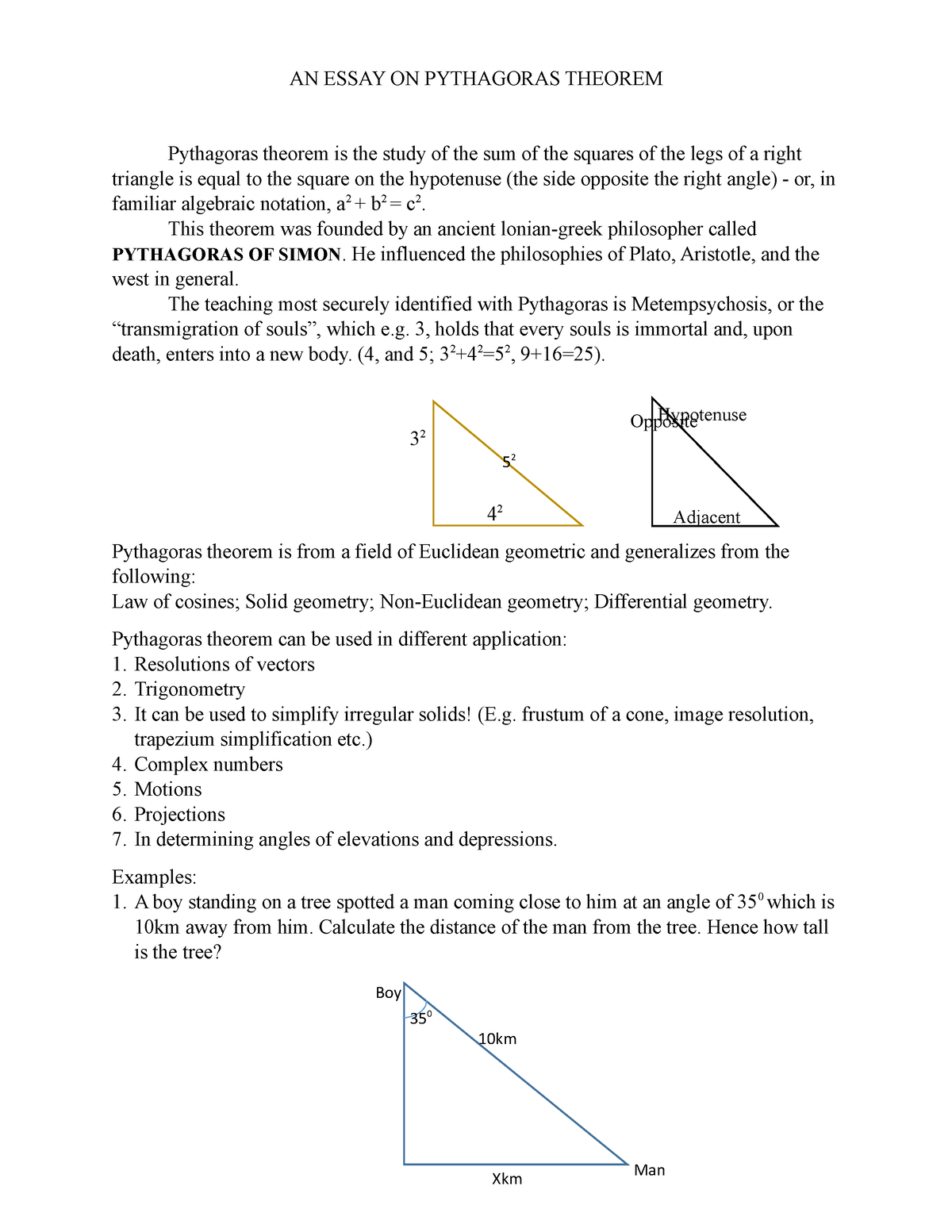 essay on pythagoras in 150 words