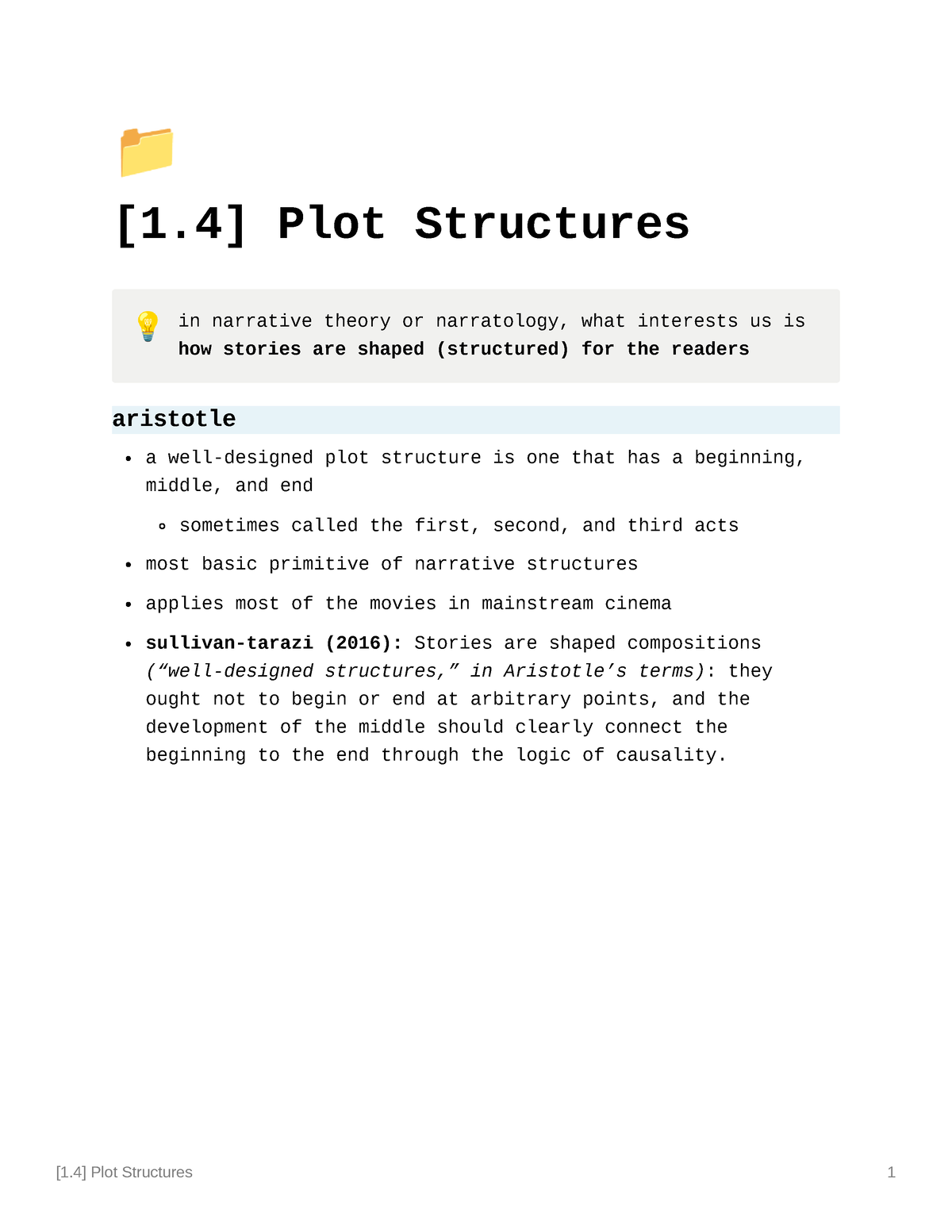 1 - Module 1 Plot Structures - [1] Plot Structures 1 📁 [1] Plot ...