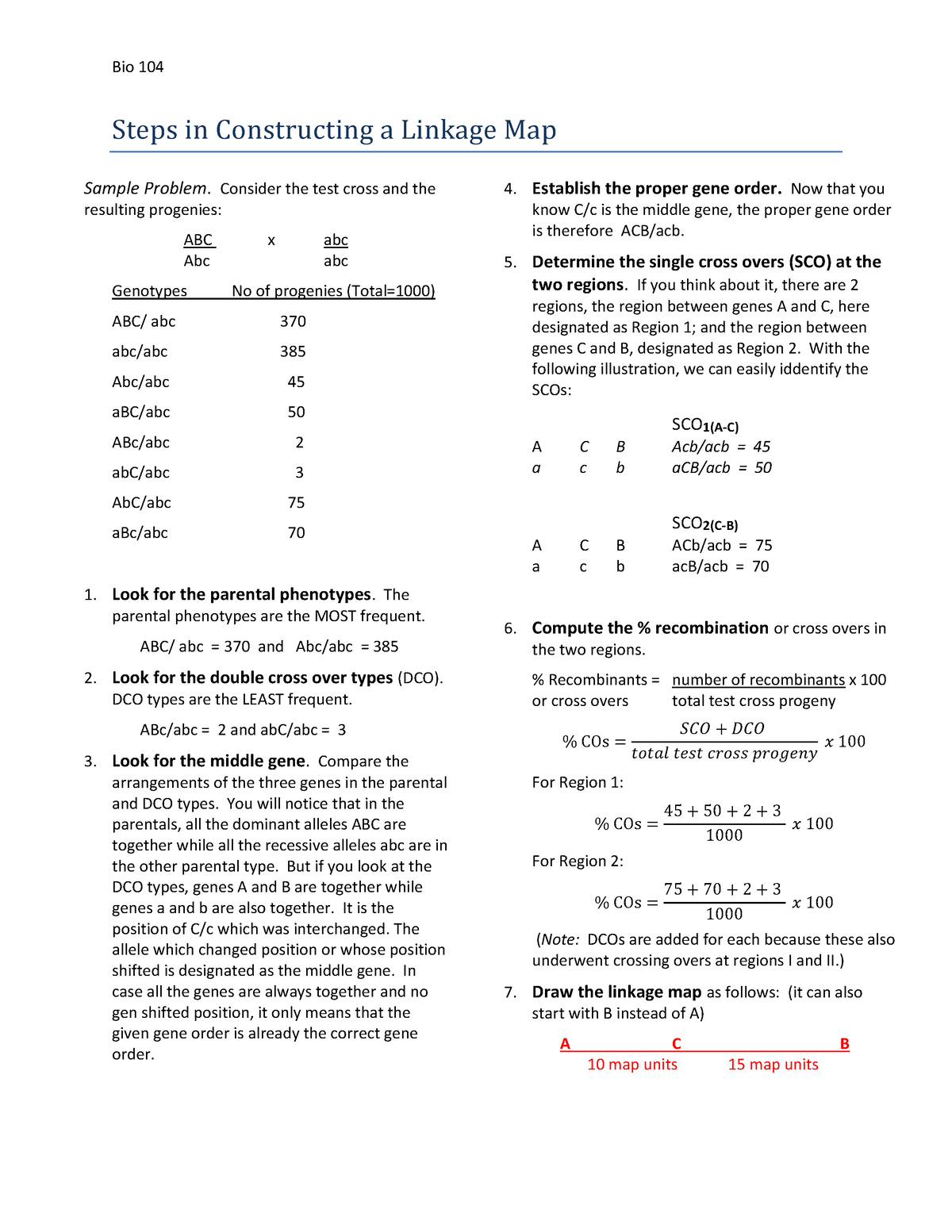 How To Construct Linkage Maps Bio 104 Steps In Constructing A Linkage   Thumb 1200 1553 