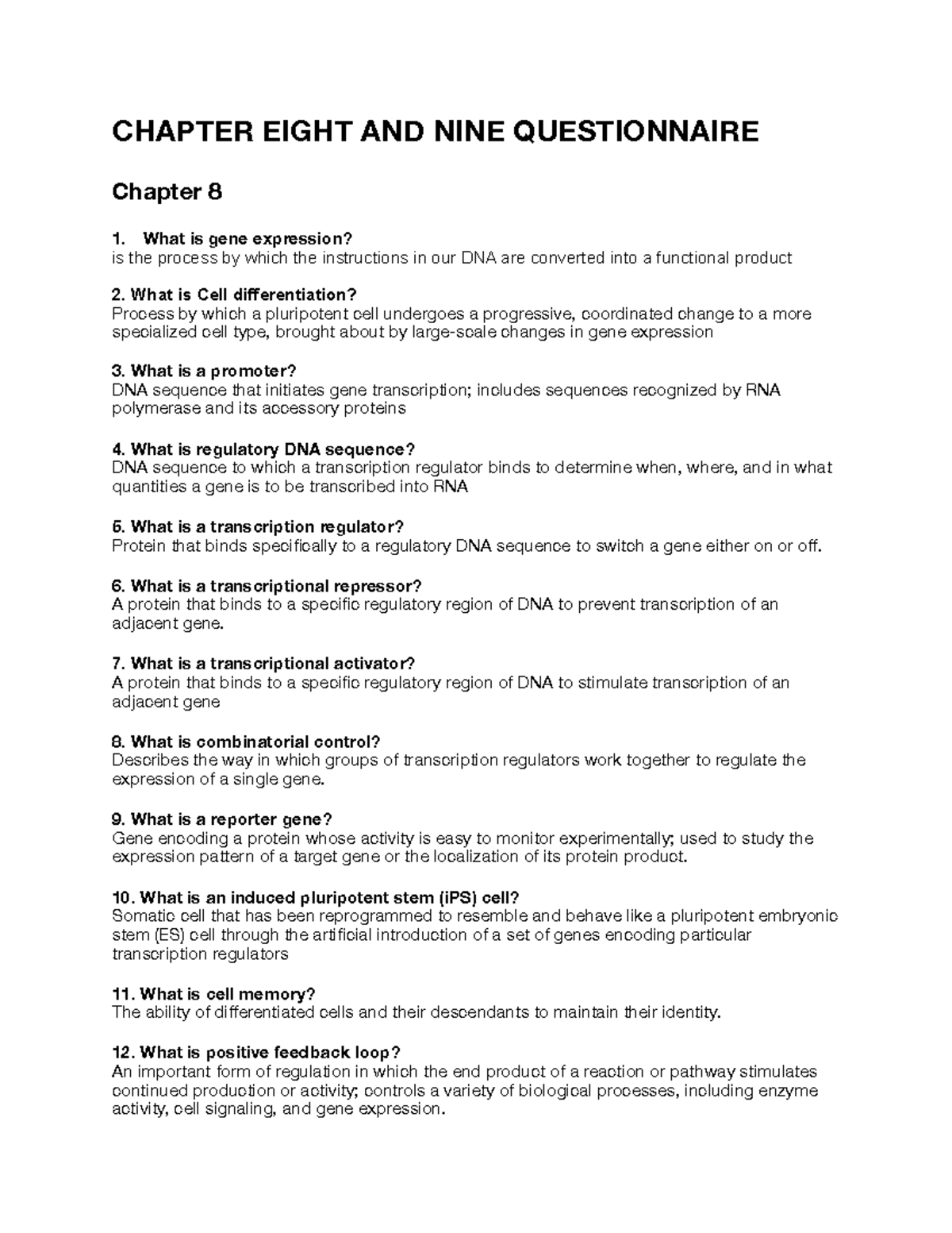 Chp 8 and 9 q:a - Lecture notes 8/9 - CHAPTER EIGHT AND NINE ...