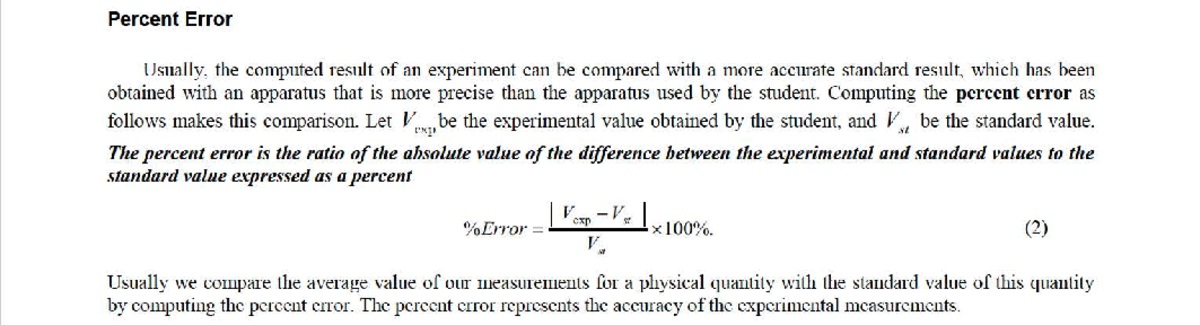 Percent Error And Percent Difference - Bio 137 - Studocu