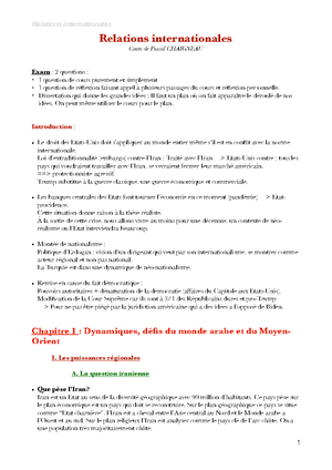 Official interantional relations notes Mr ZEIN - International ...